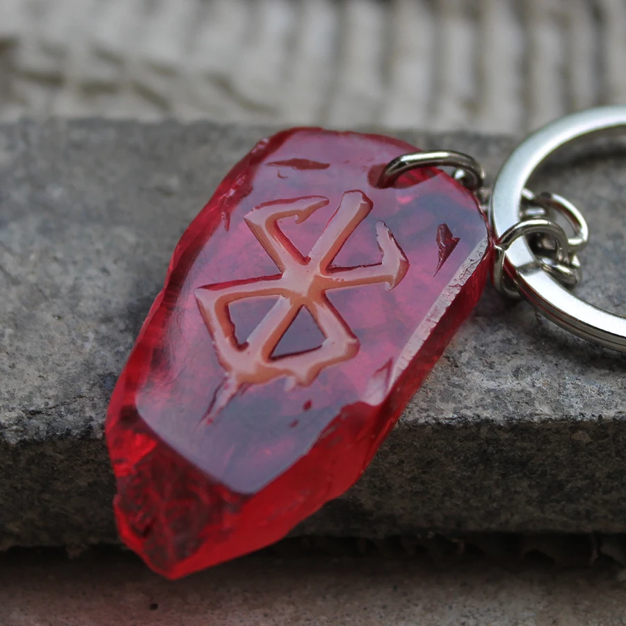 Porte-clés avec logo Berserk, pendentif qui brille dans la nuit, cadeau cool pour garçons, filles, enfants, meilleur ami
