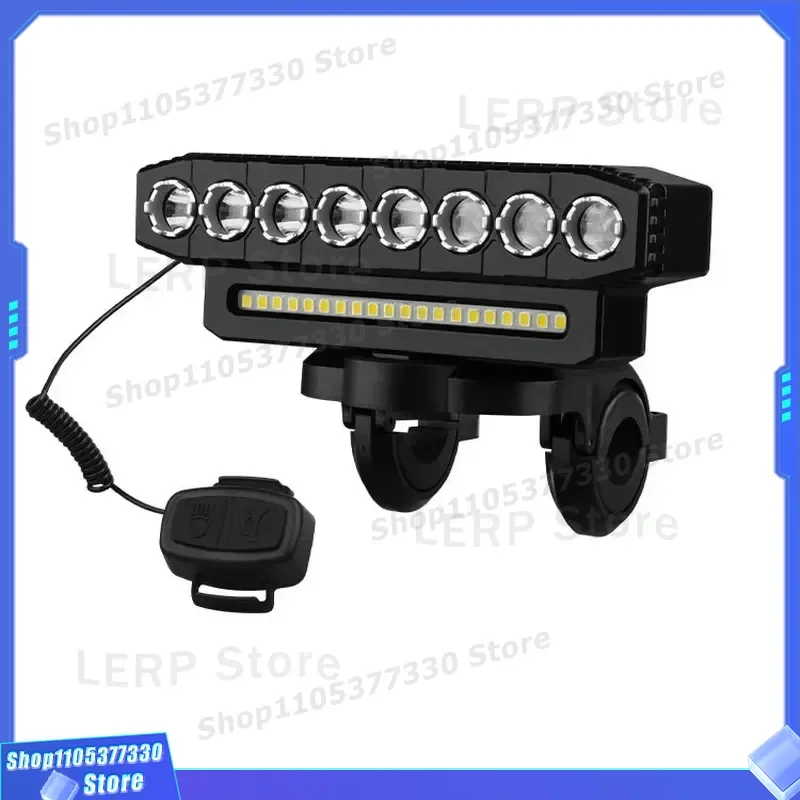 4000mAh USB Rechargeable Bike Light High Brightness Front Headlamp with Horn Speaker Bell for MTB Road Bicycle Cycling Safety