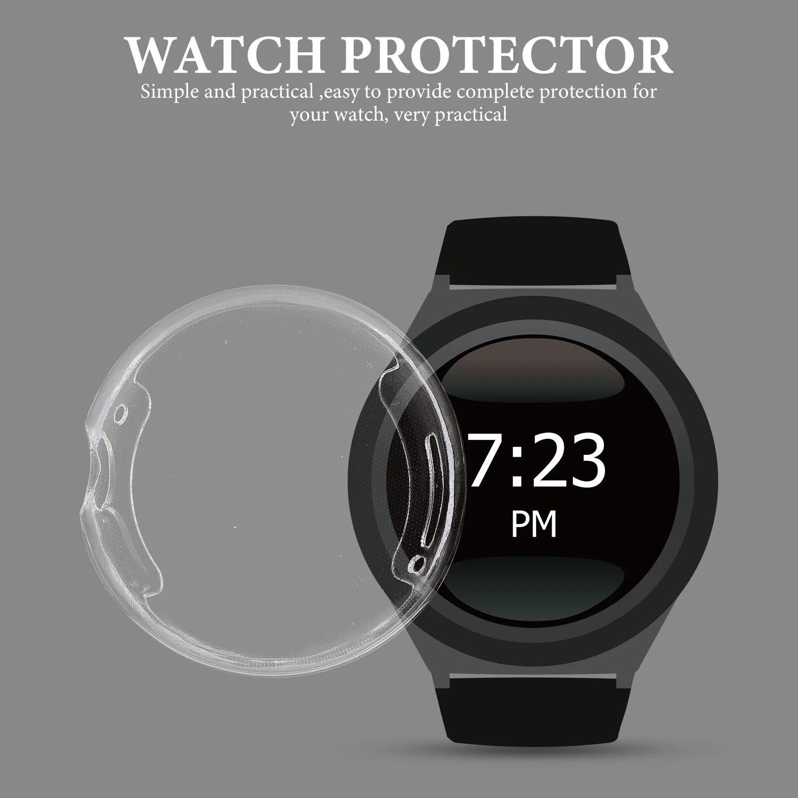 

Full Coverage Watch Protector Anti-Scratch Shockproof Case For Pixel Watch Lightweight Durable Replacement -Around