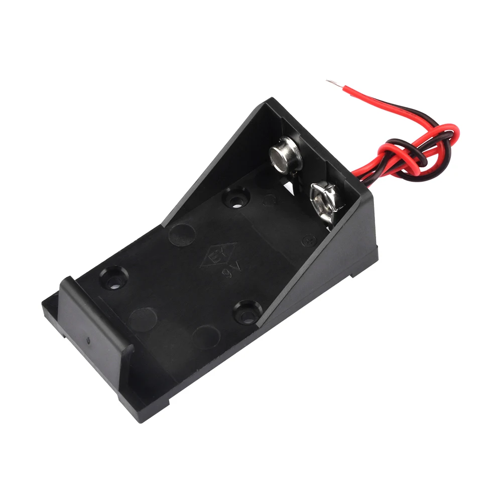 9V แบตเตอรี่ผู้ถือคลิปแบตเตอรี่9V กล่องกรณีที่มีสายไฟ DIY