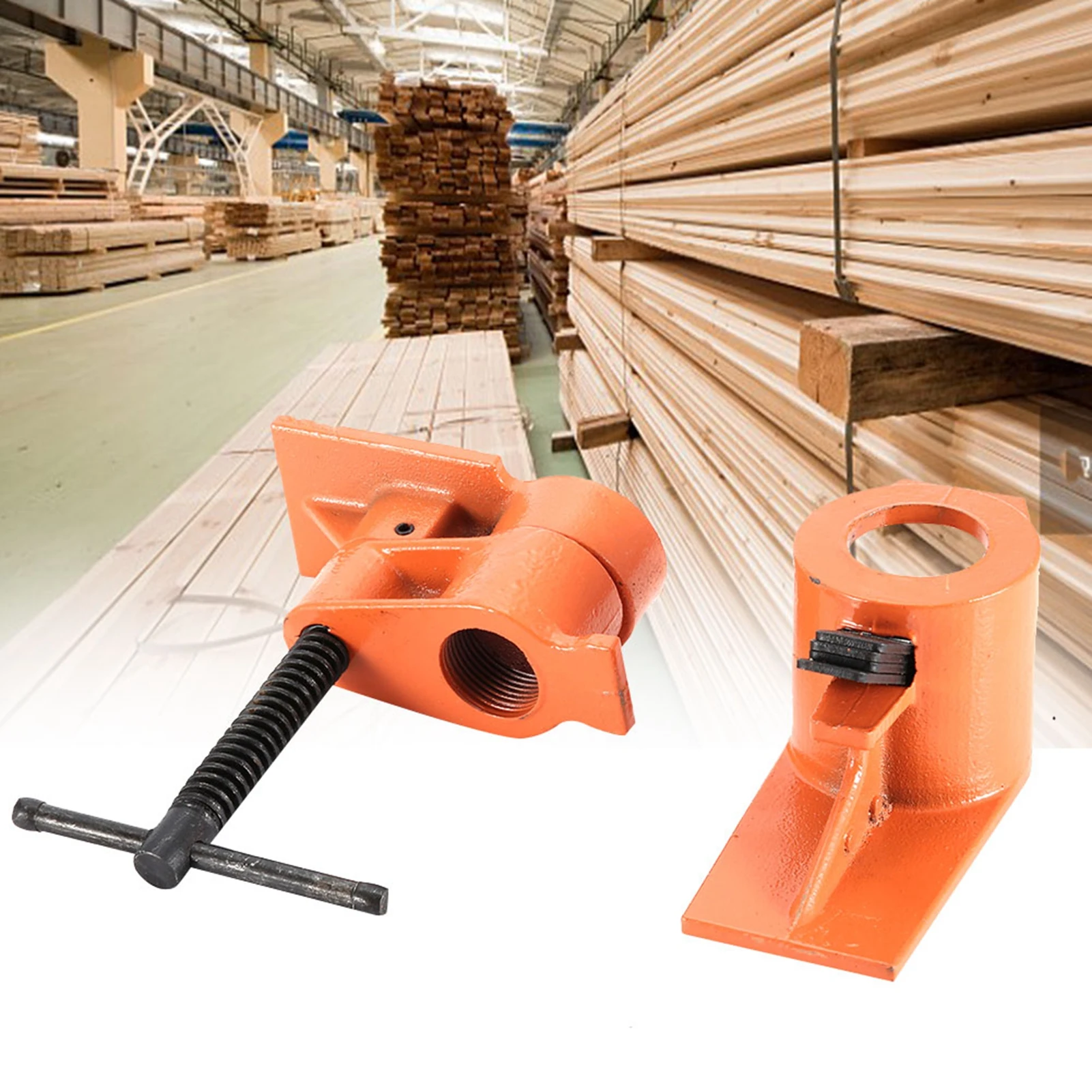 Pipe Clamp  Vise Clamp Heavy Duty 1 inch Pipe Clamp  Vise Fixture Set Woodworking Tool Kit Pipe Clamp Woodworking jig