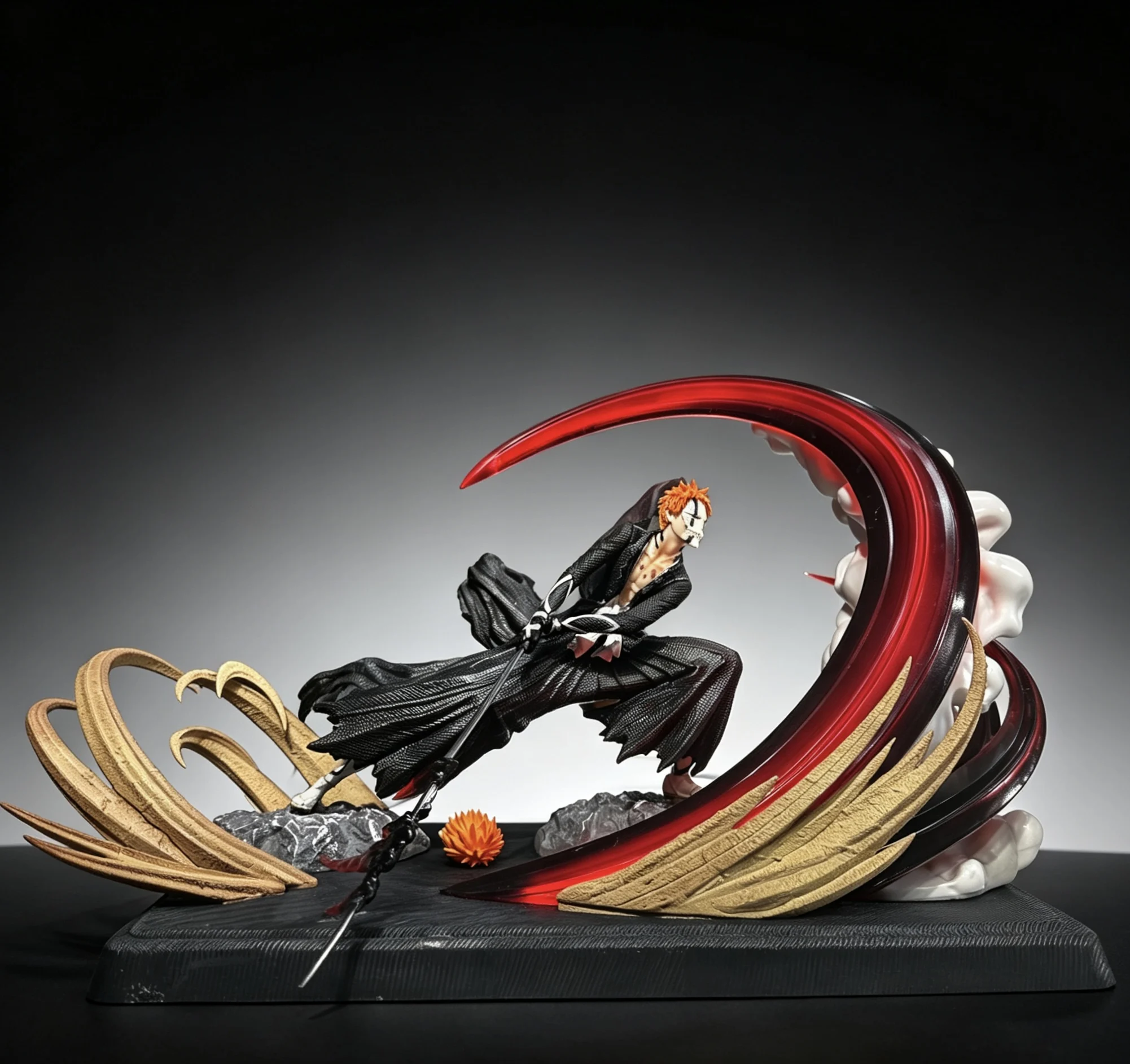 Bleach Series, Actual Display, Leaf Style Ichigo, Ichigo Kurosaki, Getsuga Tensho, Anime GK Figure, Statue & Ornament Model view 3