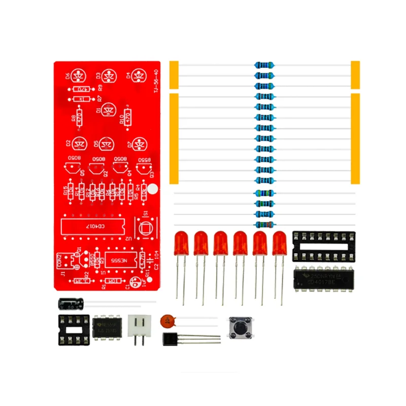 1PCS DIY soldering kit for Electronic Dice, Fun LED lucky dice Teaching and Training, making loose parts TJ-56-40