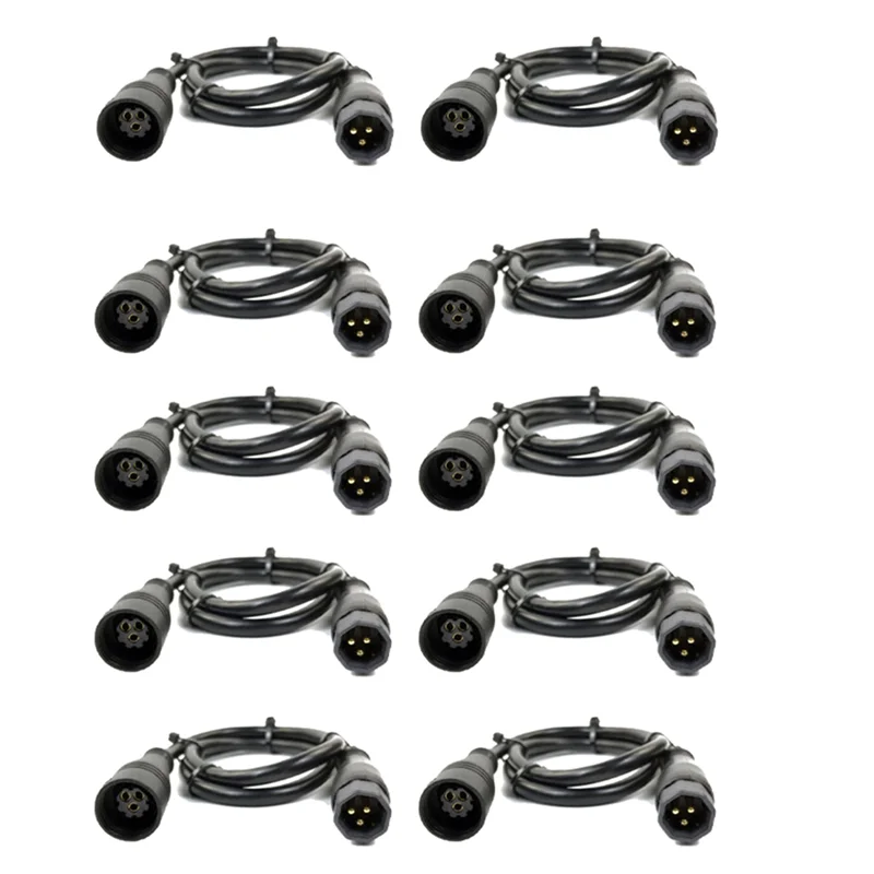 

AA75-9-контактный кабель двигателя втулки колеса, 60 см, удлинительный кабель двигателя Ebike, разъем «мама-папа» для аксессуаров для электронных велосипедов, 10 шт.