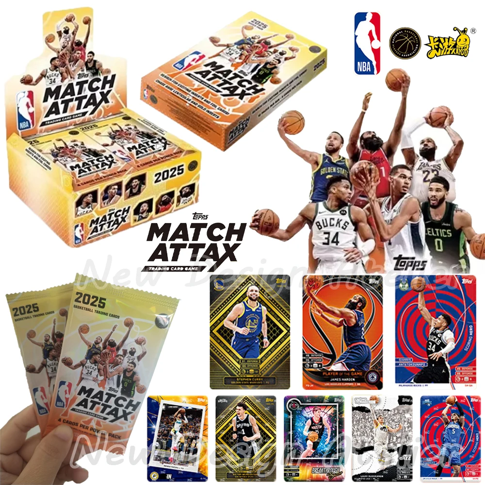 

KAYOU TOPPS NBA Star Card 2025 NBA MATCH ATTAX Basketball Trading Card Game Energy Pack Superpower Pack Rare Collection Card Toy