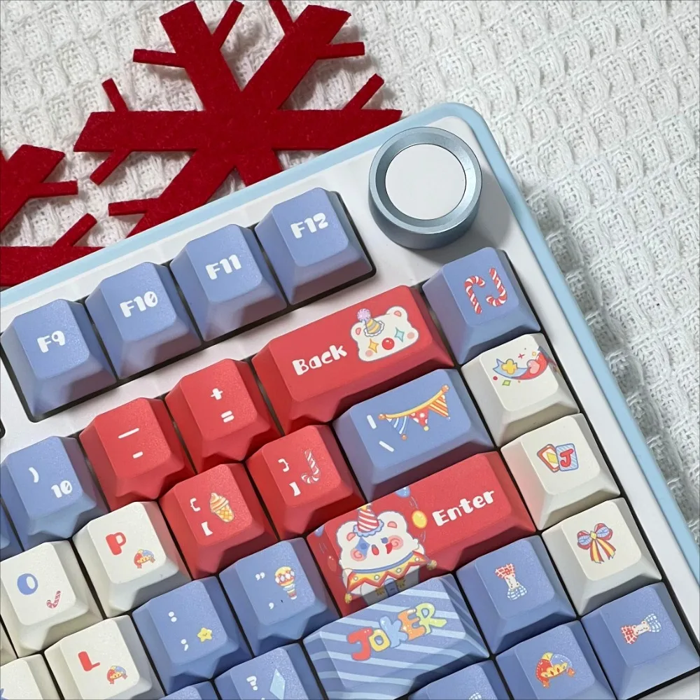 المهرج السيرك Keycap 120 مفتاح الأصلي/QX3 ارتفاع Keycap مجموعة PBT DYE-Sub مناسبة ل 60/64/65/68/87/9810 4 لوحات المفاتيح الميكانيكية