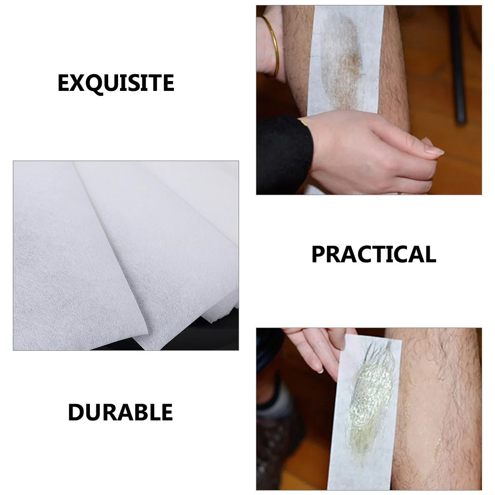 

200pcs Waxing Paper Strips Soft Body Hair Removal Facial Stencil Safe Non Woven Fabric Clean Hygienic Custom Shape Size