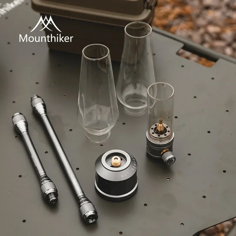 Outdoor Camping Gas Light Mountainhiker Aluminium Alloy Ambient Light Heat-resistant Glass Portable Camping Lamp EVA Storage Bag