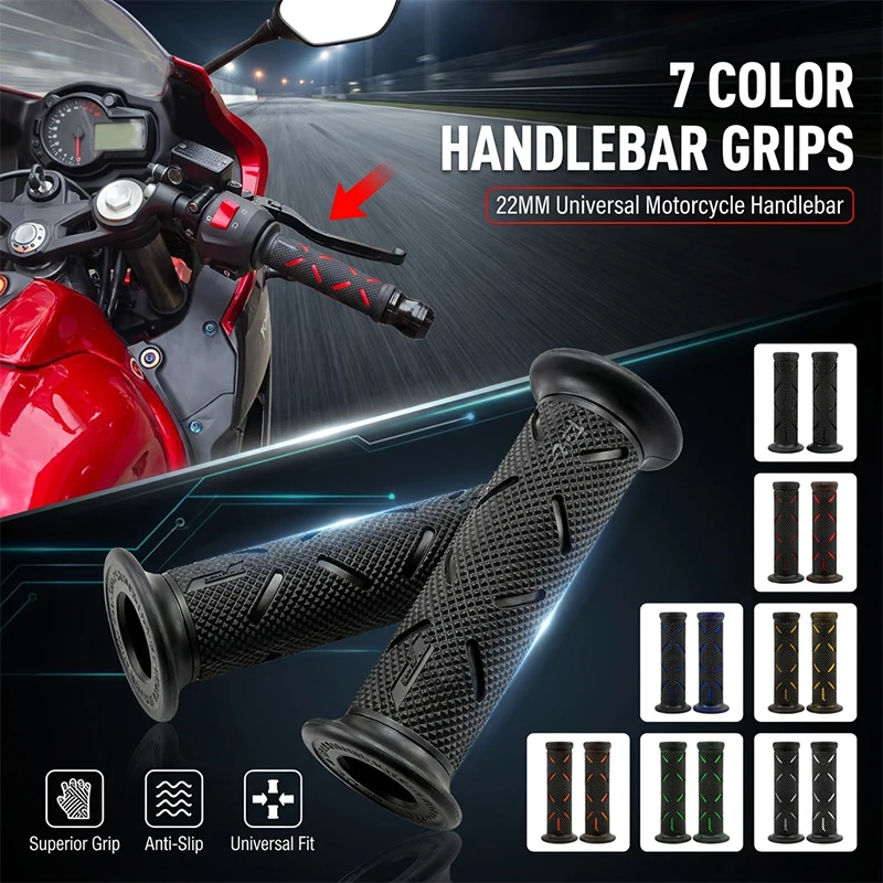 For SUZUKI BURGMAN 650 400 125 200 AN650 AN400 AN125 AN200 Motorcycle 7/8'' 22mm Handle bar Scooter Handle grips handlebar grip