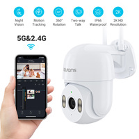 Blurams 2K HD 2.4G/5G WiFi Home Security Camera Outdoor PTZ Camera Outside with Motion Tracking, Color Night Vision, 2-Way Talk