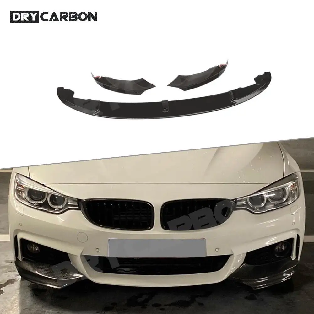 

Gloss Black 3Pcs/set Front Lip Spoiler Bumper Chin for BMW F32 F33 F36 M Sport 2014-2018 Side Splitters Apron Accessories