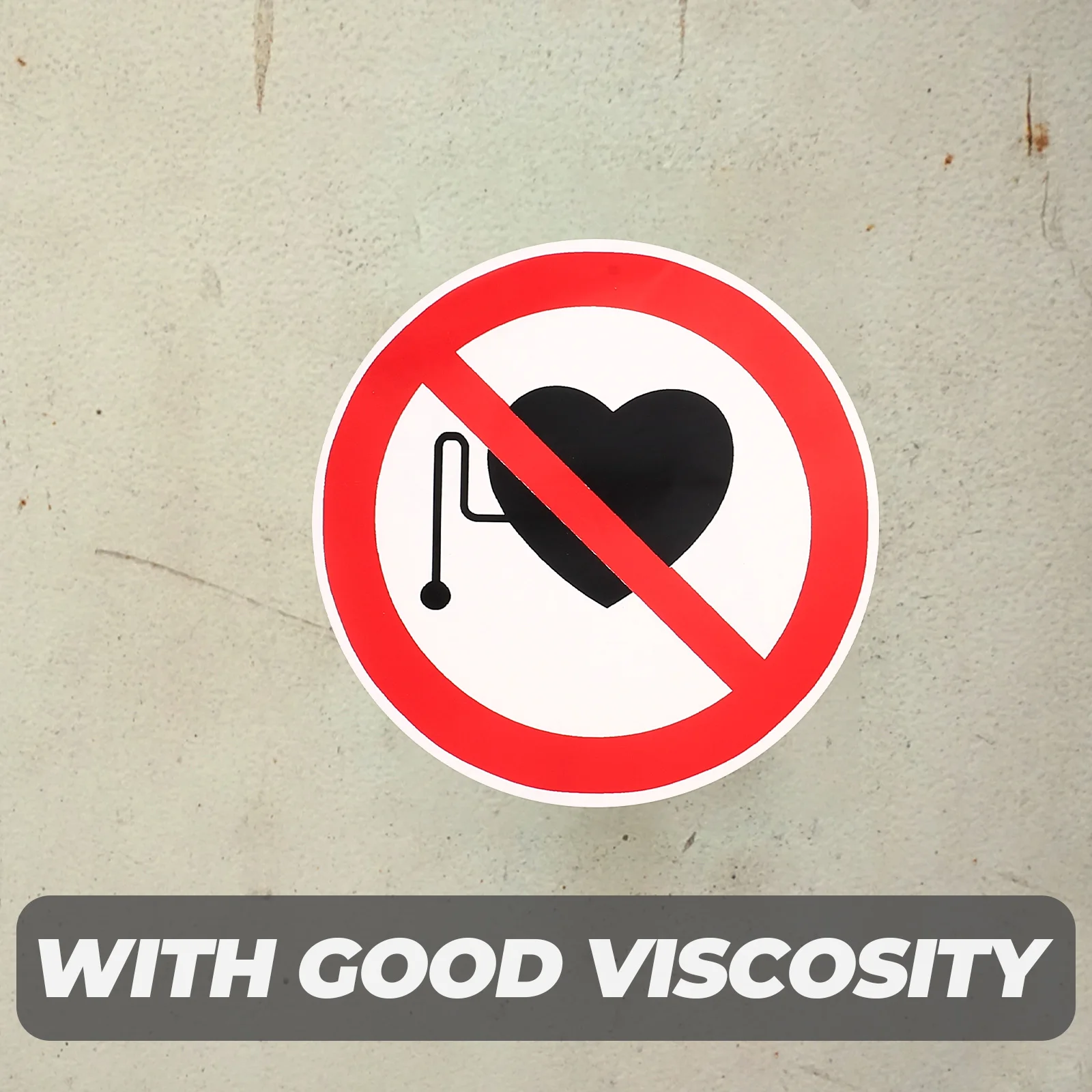 3 Pcs Sign Warning Stickers Sticker Self Adhesive No Vinyl Decal Label Traffic No Sticker Signs