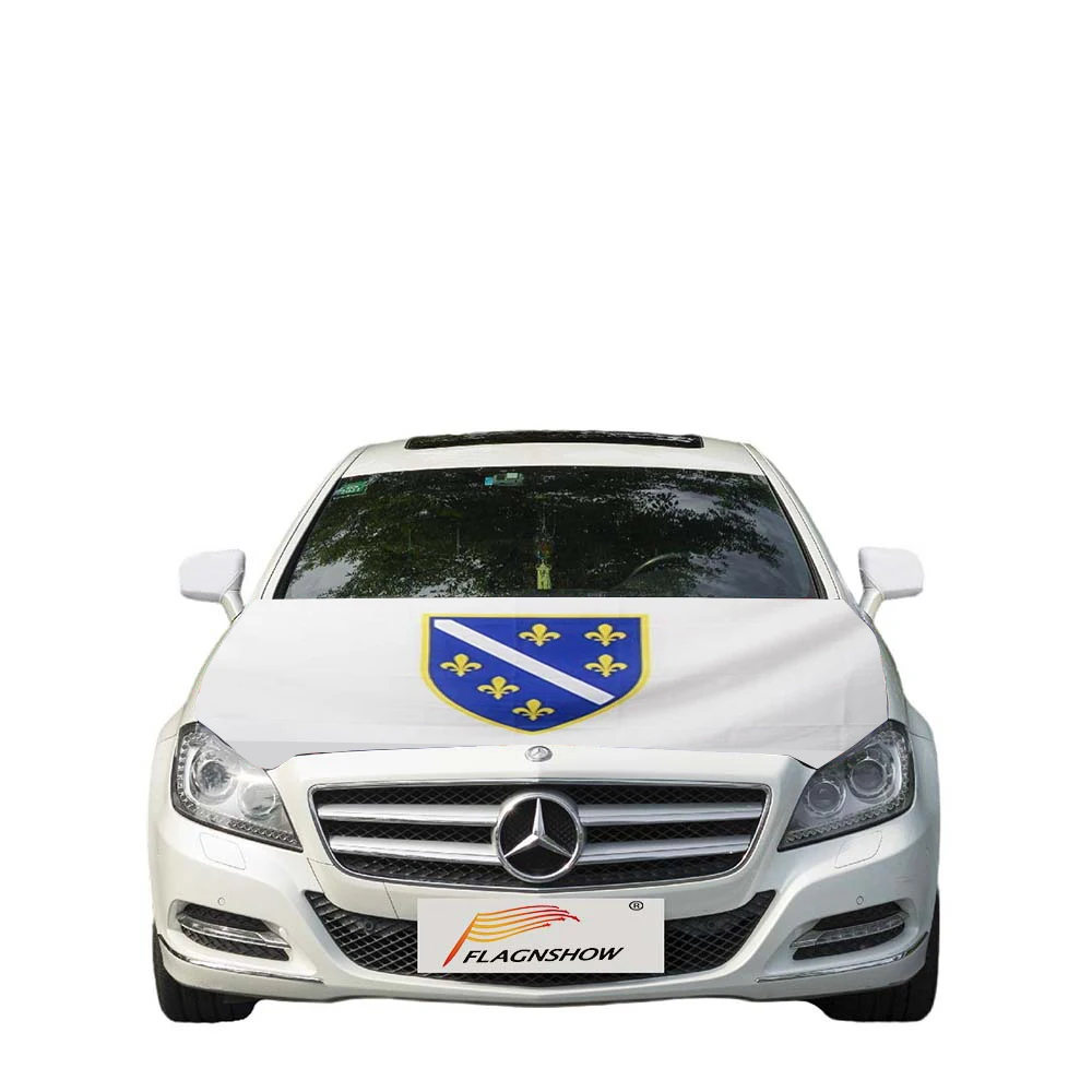 Flagicts Four Size Stretch free size Bosnia and Herzegovina flags car cover