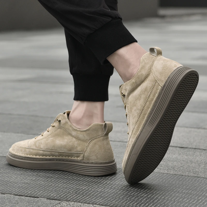 Men Chunky Sneakers Elevator Shoes  Height Increase Insole 6cm Sports Plus Size 37-47 Leisure Tall Man
