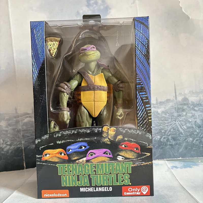Film NECA Mutant Ninja Turtles Actionfigur Raphael Donatello Michelangelo Leonardo Shredder Krang Figuren Spielzeug – Detail 1