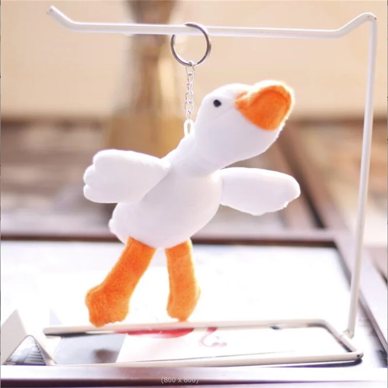 15cm Cute Big White Goose Pendant Plush Toy Plush Stuffed Animal Bag Doll Keychain For Girls Gift Wedding Party Decor