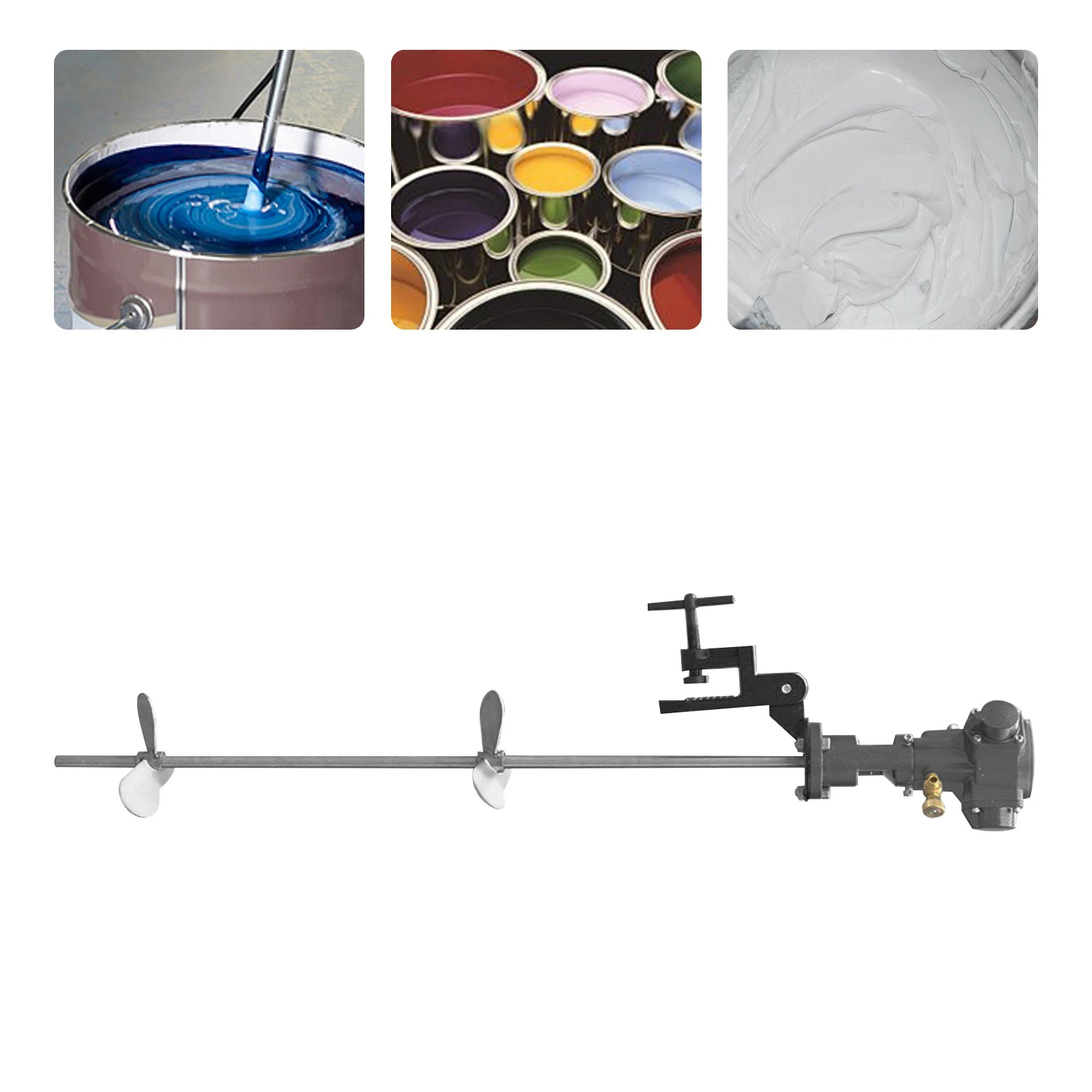 Mezclador de paletas neumático de acero inoxidable 304, mezclador neumático de 50 galones, licuadora de recubrimiento de pintura para Industrial/químico/construcción