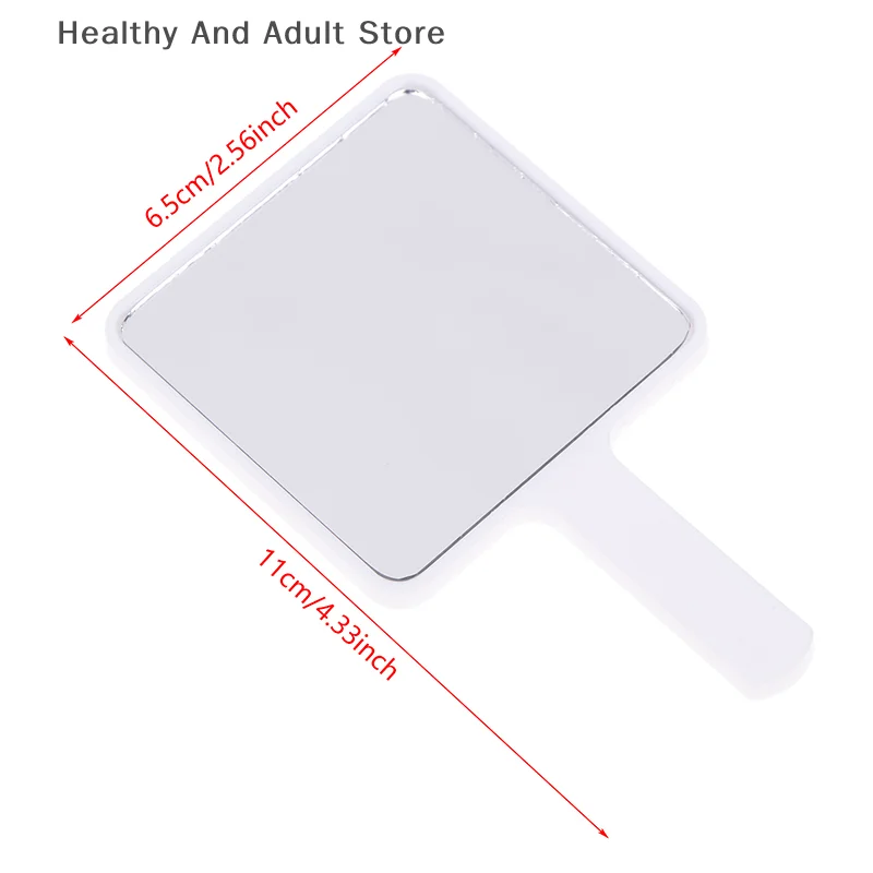 Miroir de maquillage à main carré miroir de vanité de maquillage avec poignée miroir à main SPA Salon miroirs compacts miroir cosmétique pour les femmes