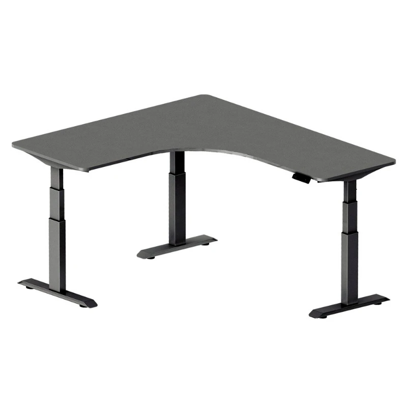

L-shaped three-leg corner electric lifting table office corner workbench standing electric table rack