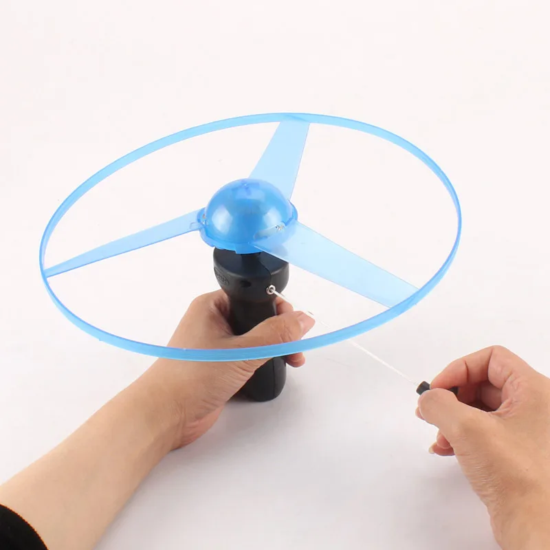 Luminous Spinning Flyer Flying LED Light Handle Flash Toys for Kids Outdoor Game and Birthday Party Gift