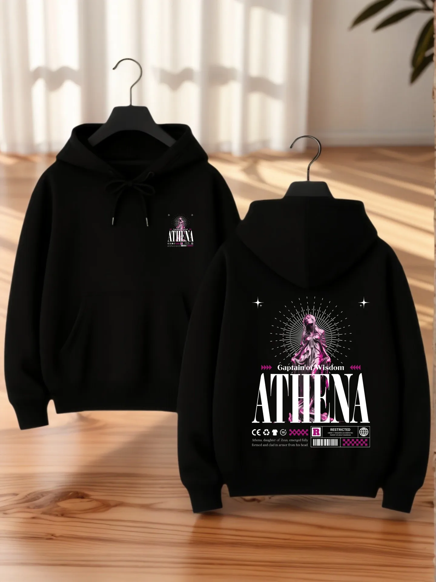 Sudadera con capucha gráfica para mujer, lindo estampado de lápiz y lazo, estilo estético, tela suave, uso diario informal, para adolescentes