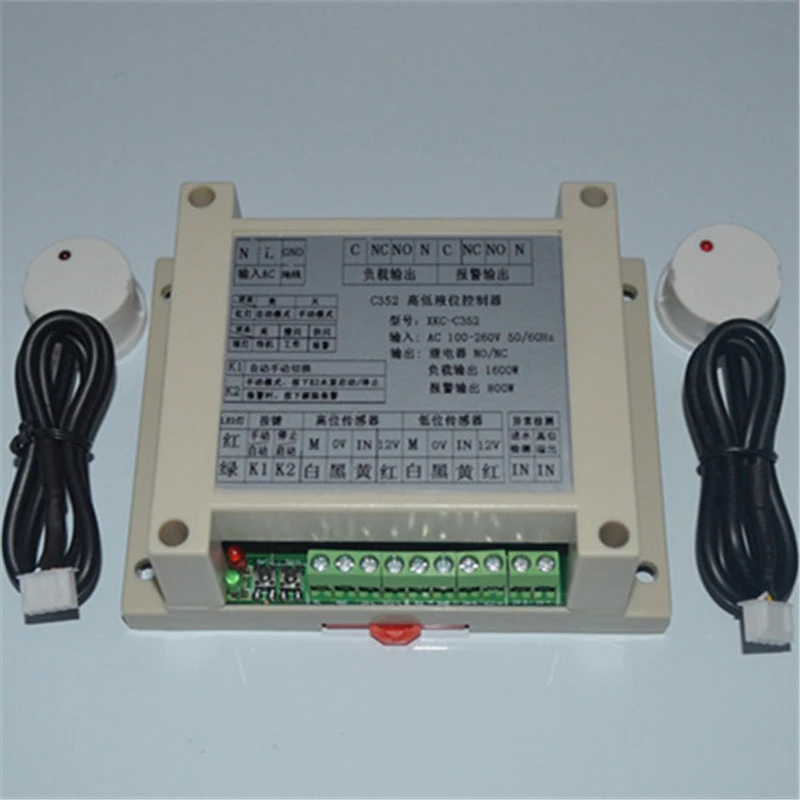 High And Low Liquid Level Intelligent Controller With 2 Non-Contact Sensor Module Automatic Control Liquid Water Level