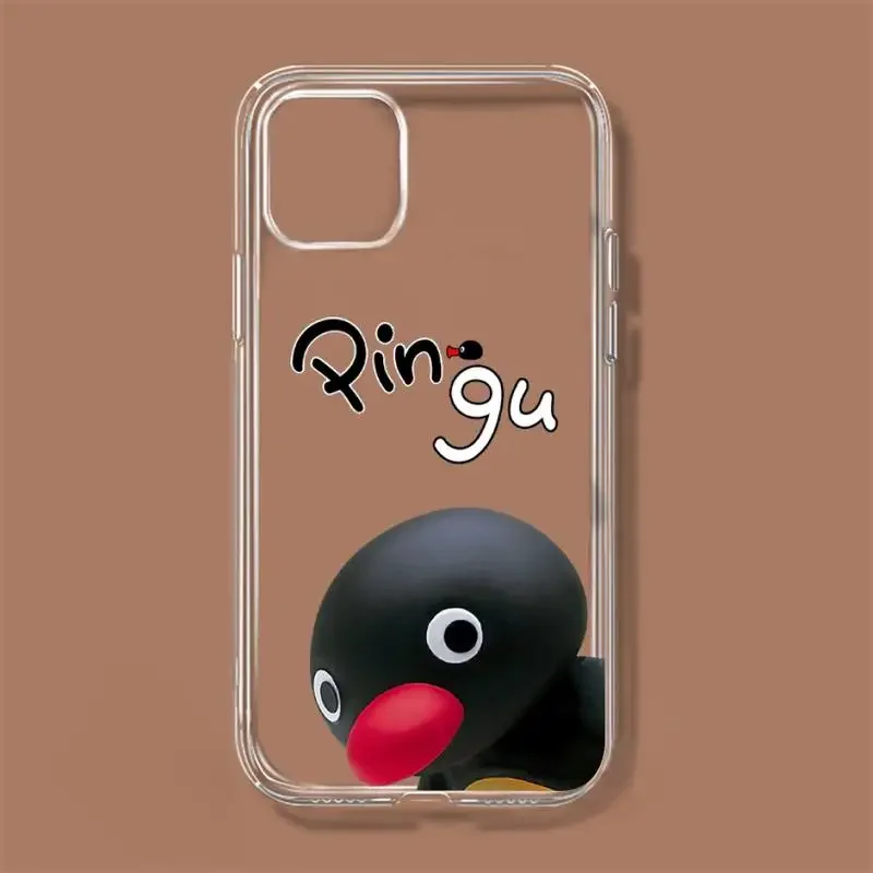 Cartoon Pingu Penguin Phone Case For Samsung GalaxyS20 S21 S30 FE Lite Plus A21 A51S Note20 Transparent Shell