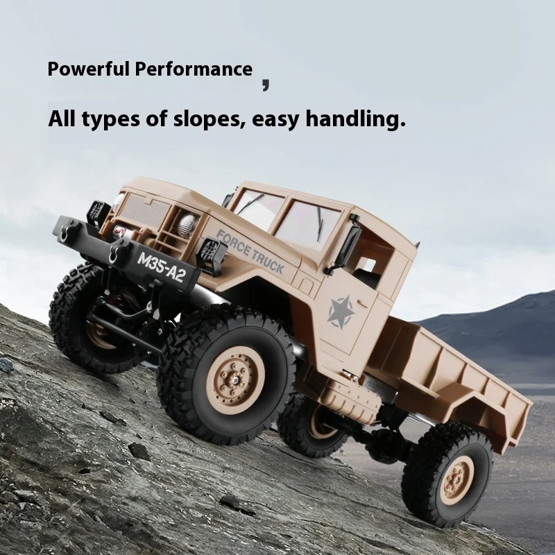 

Remote Control Car Heavy Load Children's Toy Realistic Model Car 2.4G Four-Wheel-Drive RC Military Truck Climbing Off-Road