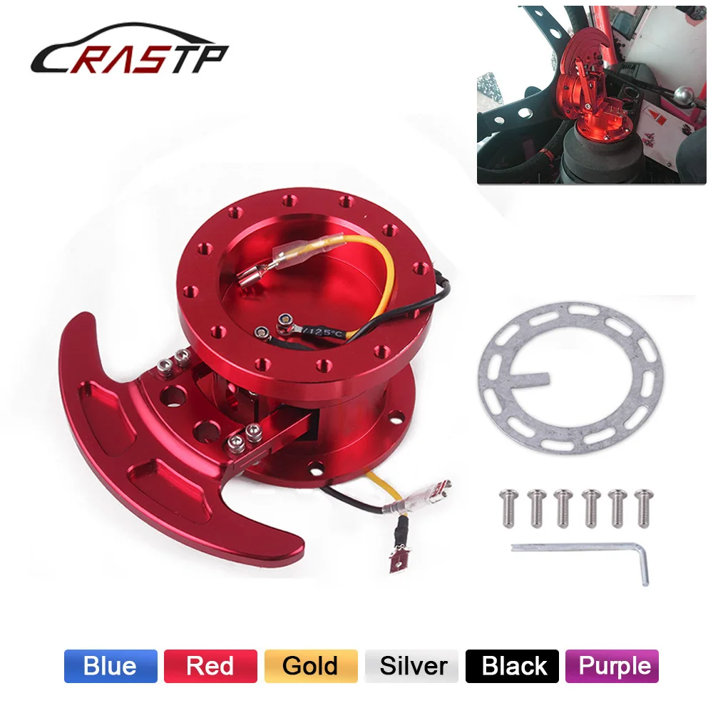 

RASTP-Universal Steering Wheel Quick Release Hub Kit Adapter Body Removable Snap Off Boss Kit With Logo RS-QR006