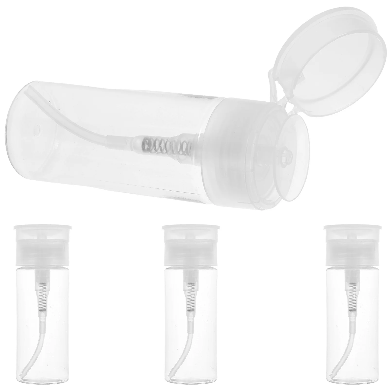 1 セットマニキュアリムーバーボトルプレスディスペンサー 100 ミリリットルトラベルポンプ液体プレスボトル耐久性のある再利用可能な保管