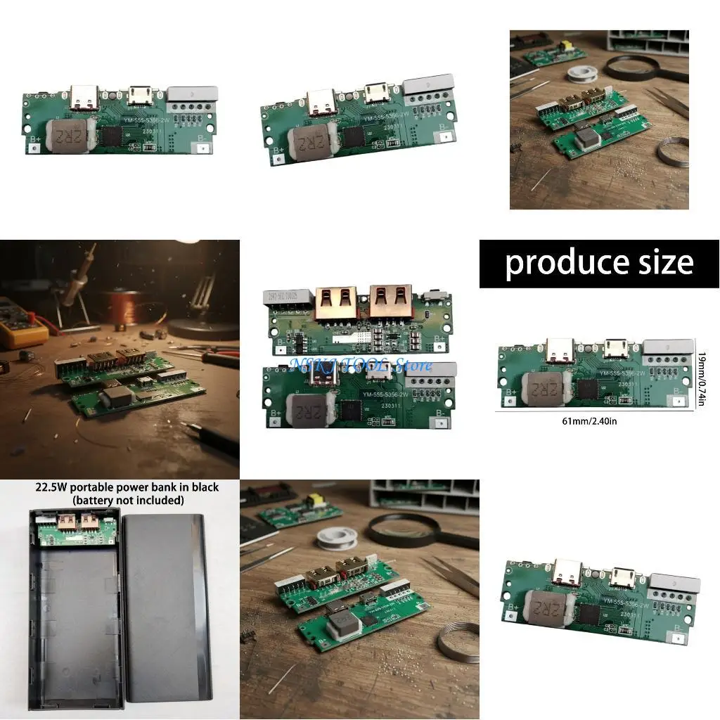 

L8RC 4 Port Chargers Board 22.5W Super Fast TFT Screen Multiple Mobile Power Chargers Module