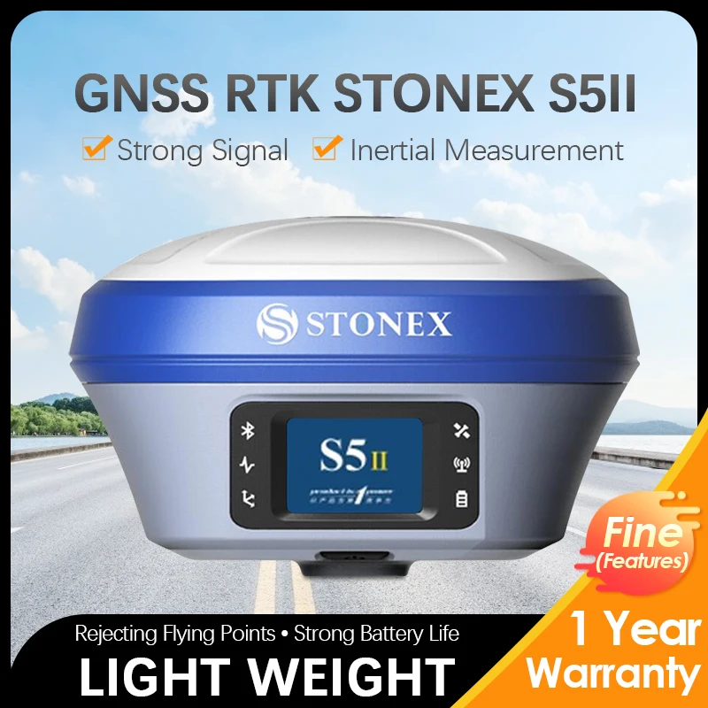 Hot Sale GNSS RTK Stonex S5ii Gnss Module Operating System GPS 1408 Channel Base And Rover Complete Set Land Survey Tool