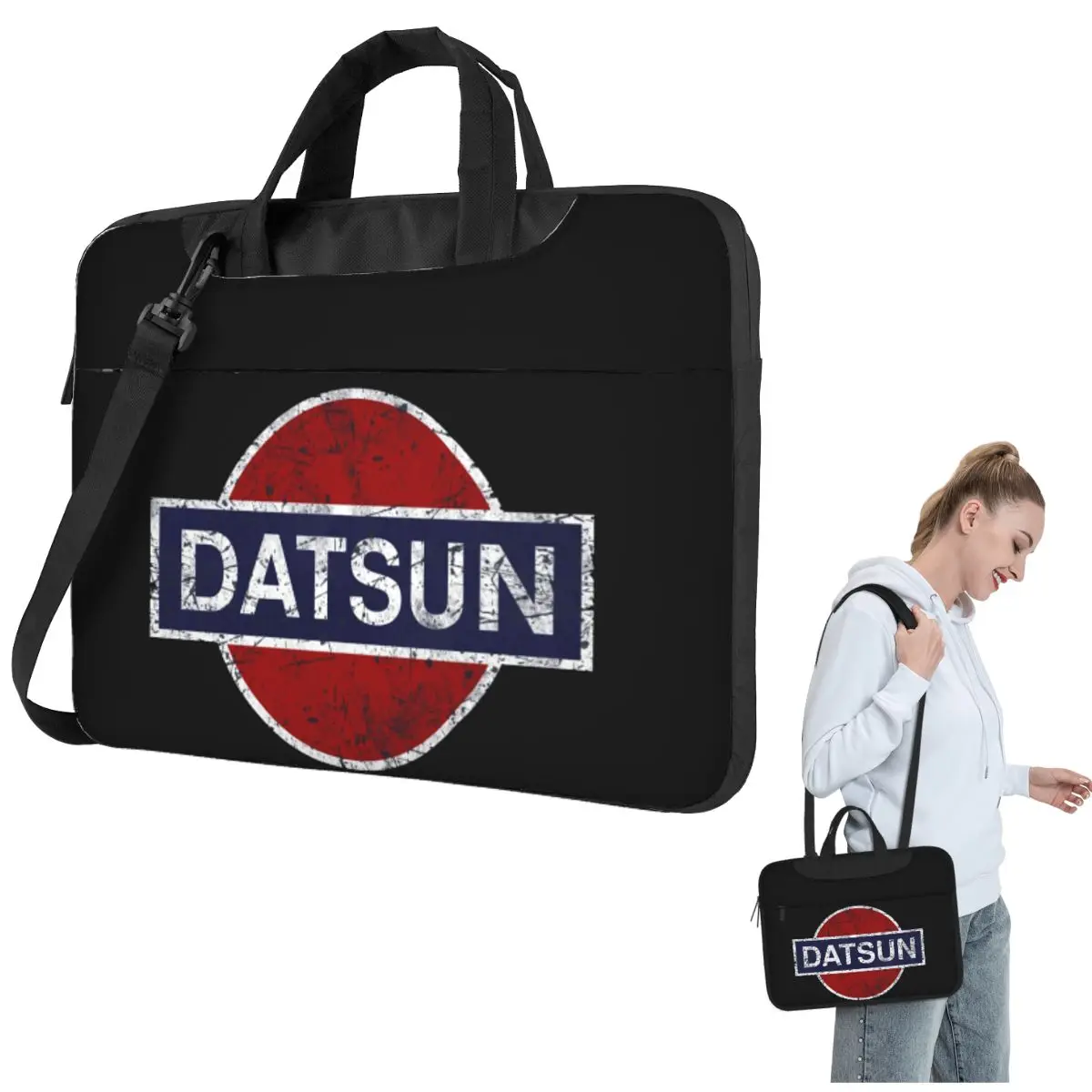 

Datsun винтажная автомобильная сумка через плечо для ноутбука, сумка для компьютера, устойчивая защитная сумка для ноутбука для Lenovo