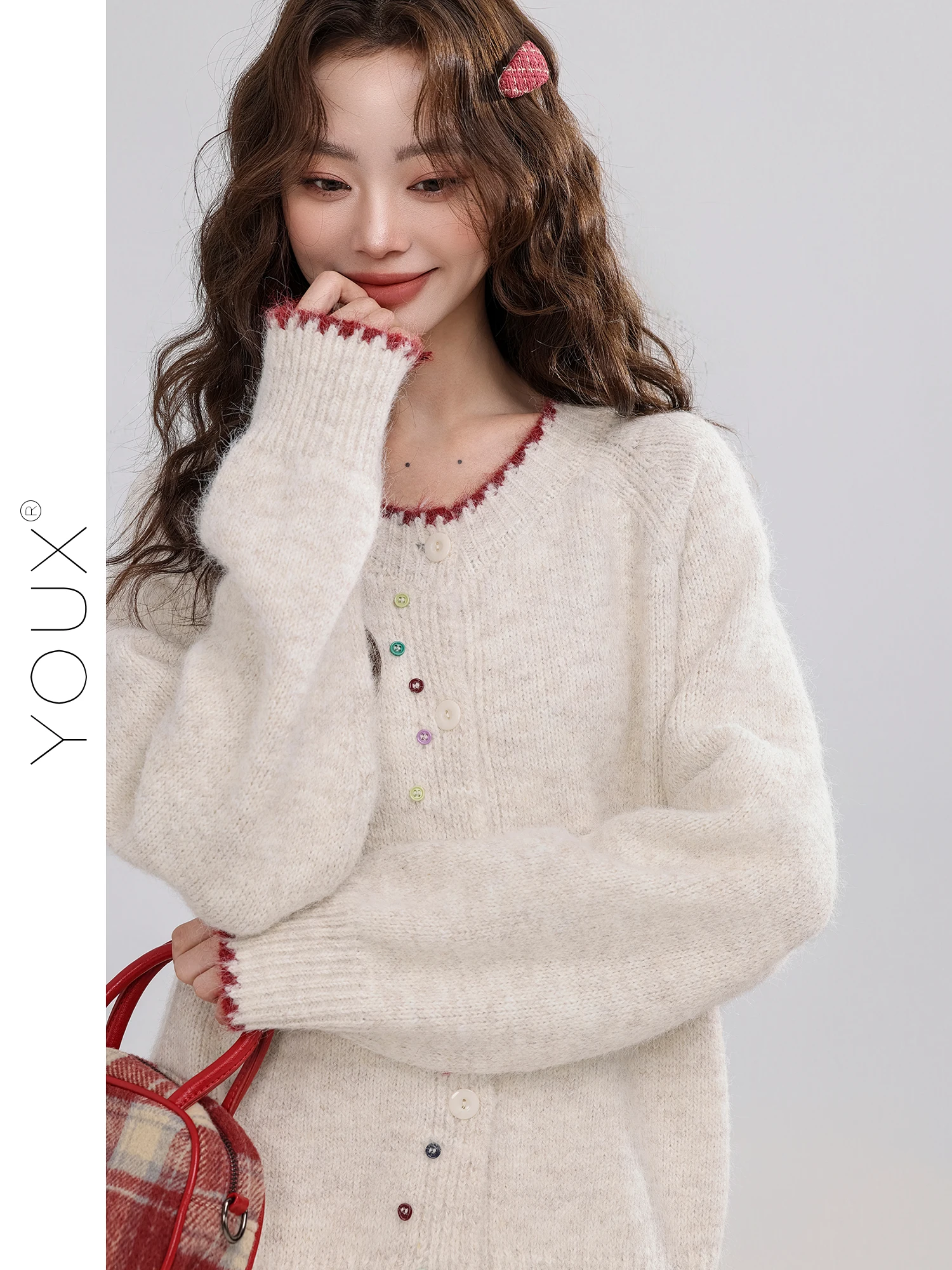 

Soft Cozy Loose Women's Sweater Color Blo Lazy Sle Autumn Winter New Arrival Versatile Faionable Long Sve round...