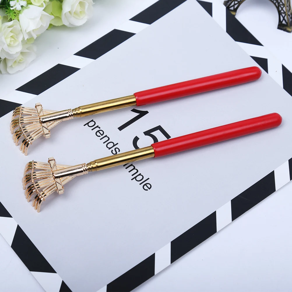 

3PCS Golden Metal Massage Tickling Massager Claw Back Scratcher Comfortable Extendable Telescopic Design Portable
