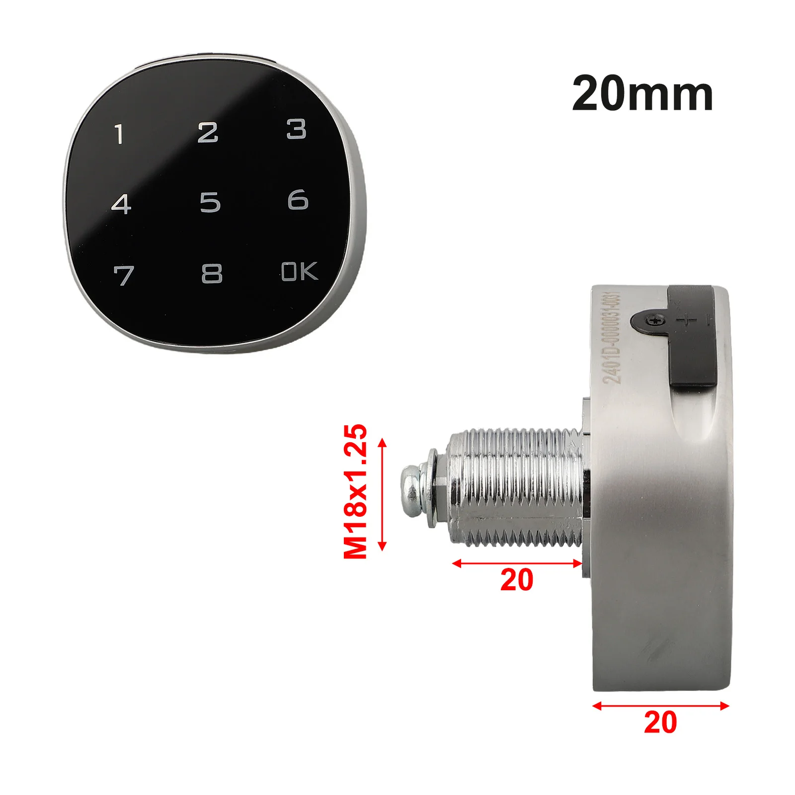 

File Cabinet Tongue Lock Locker Drawer Lock Touch Screen Digital Electronic Combination Lock For Cabinet Mailbox Documents