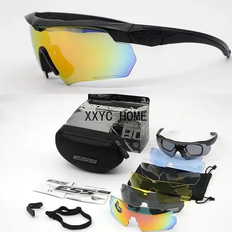 

E-S-S Crossbow Tactical Glasses Military Fan Shooting Bulletproof Goggles Outdoor Sports Windproof Mirror