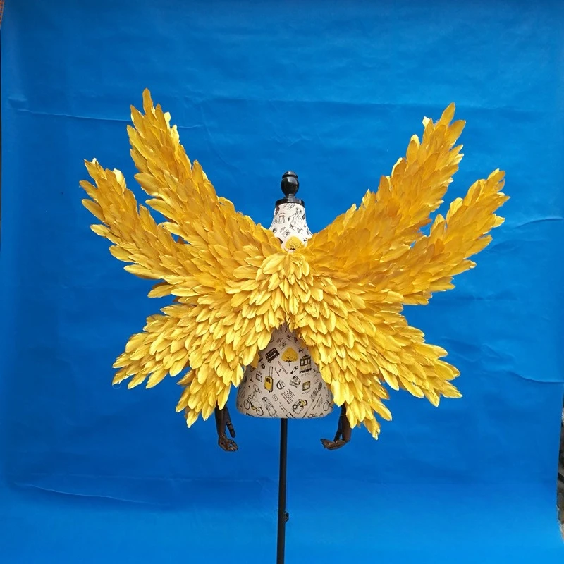 Golden Wings Angel Feather Crafts Walk Show Performance Dance Model Victoria's Secret Show Wedding Studio
