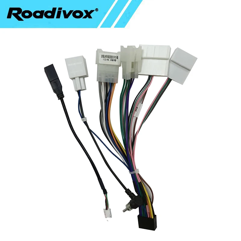 16pin Android Stereo Car Radio Wire Harness Power Cable Adapter For Toyota Corolla Highlander RAV4 Vios Yaris reiz prius camry