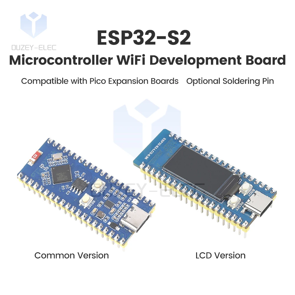 Esp32-S2 Pico LCD 디스플레이 화면 개발 보드, 와이파이 개발 보드, 마이크로 컨트롤러, 싱글 코어, 32 비트, 0.96 인치