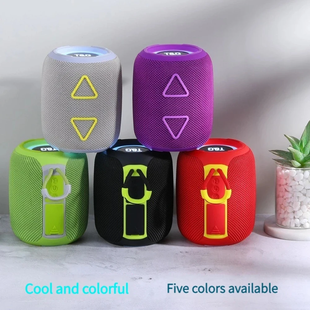 LED Colored Light Bluetooth-Compatible Speaker High Volume Long Lasting Loudspeaker For Camping Picnic