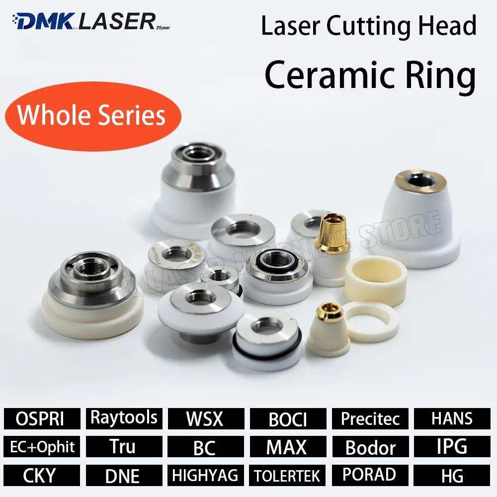 แหวนเซรามิกเลเซอร์ D28ทุกรุ่น D21.5 D32 D31 D41ที่ยึดหัวฉีดเครื่องตัดเลเซอร์ตัวเครื่องเซรามิกสำหรับ wsx raytools BOCI prectec