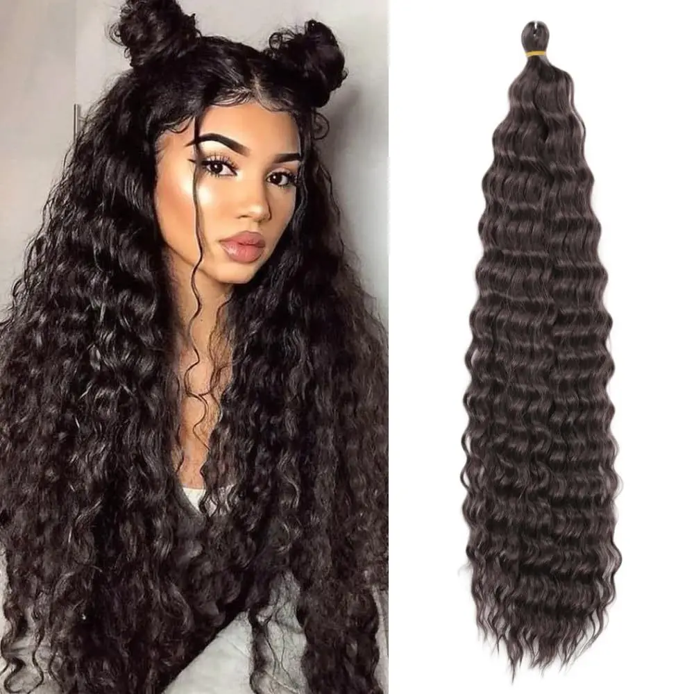 Pacotes de cabelo africano Crochet, Seda Curls, Tranças sujas, Baixa temperatura, juntamente com padrões florais