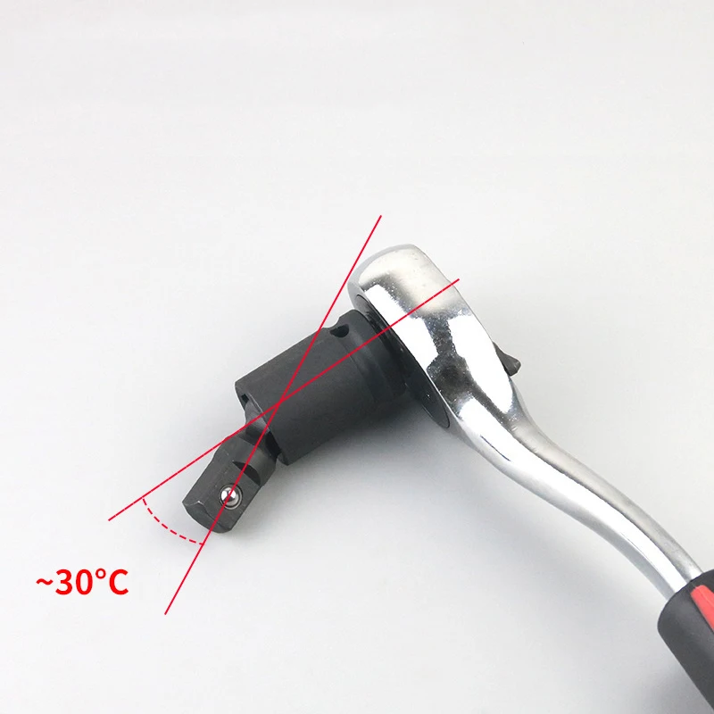360-Grad-Schwenk-Knöchelgelenk-Luftschlag 1/2 3/8 1/4 Zoll Wobble einziehbarer Steckschlüssel-Adapter für pneumatisches Schraubenschlüssel-Werkzeug – Detail 4