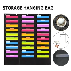 Multi-Pocket Storage Hanging Bag Large Capacity Wall Mounted File Organizer Pocket Chart for Home Office xqmg Home Office Storag