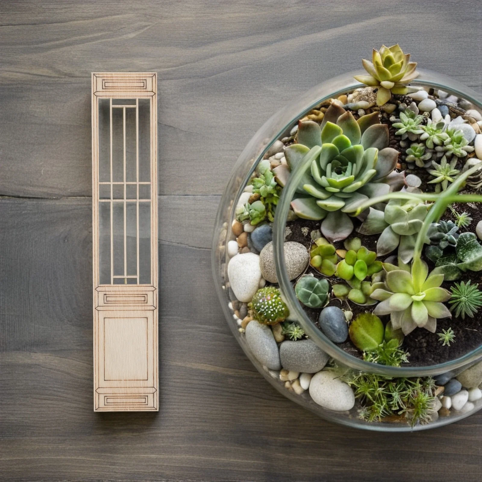 20 stks Miniatuur Houten Deur Model: Chinese Stijl Poppenhuis Scherm Voor Diy Decor Mini Huis Meubels Kinderen Spelen Kantoor Display