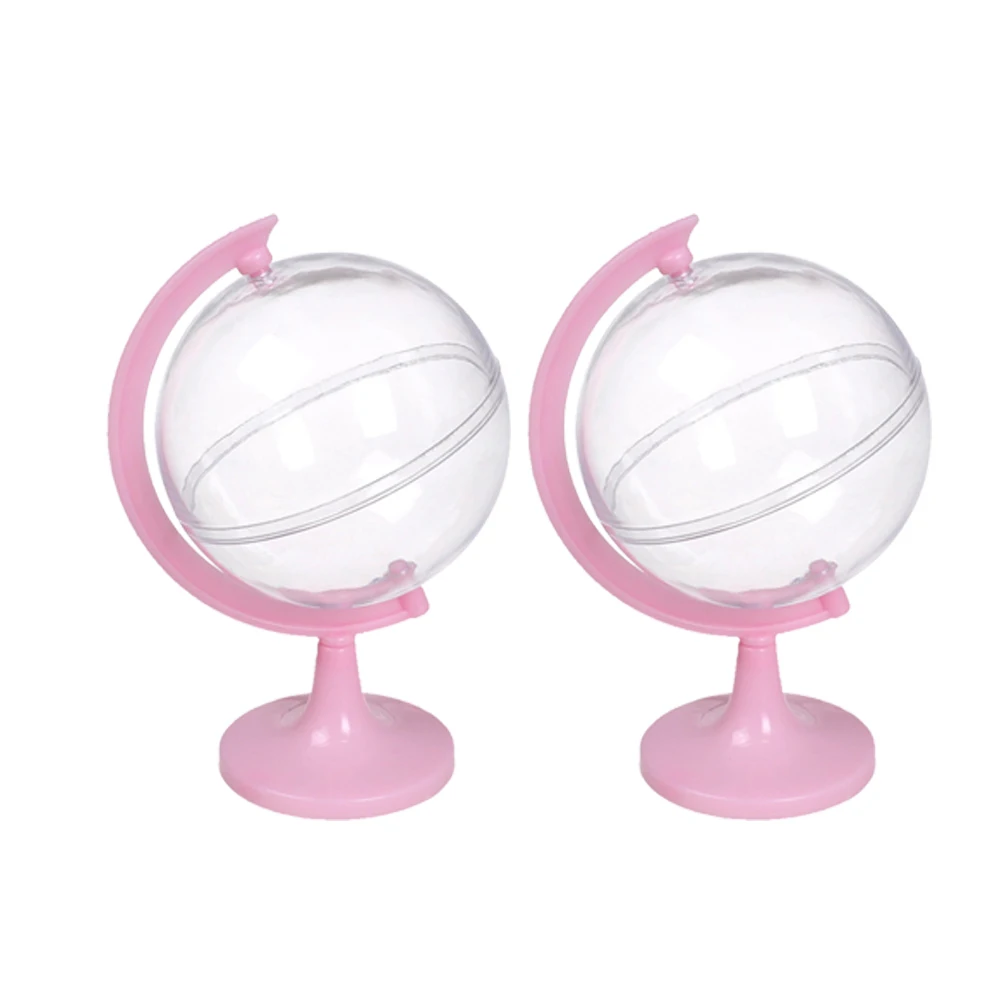 

12 Pcs Candy Box Pink Boxes Globe Container Ball Favor Containers with Lids Bride