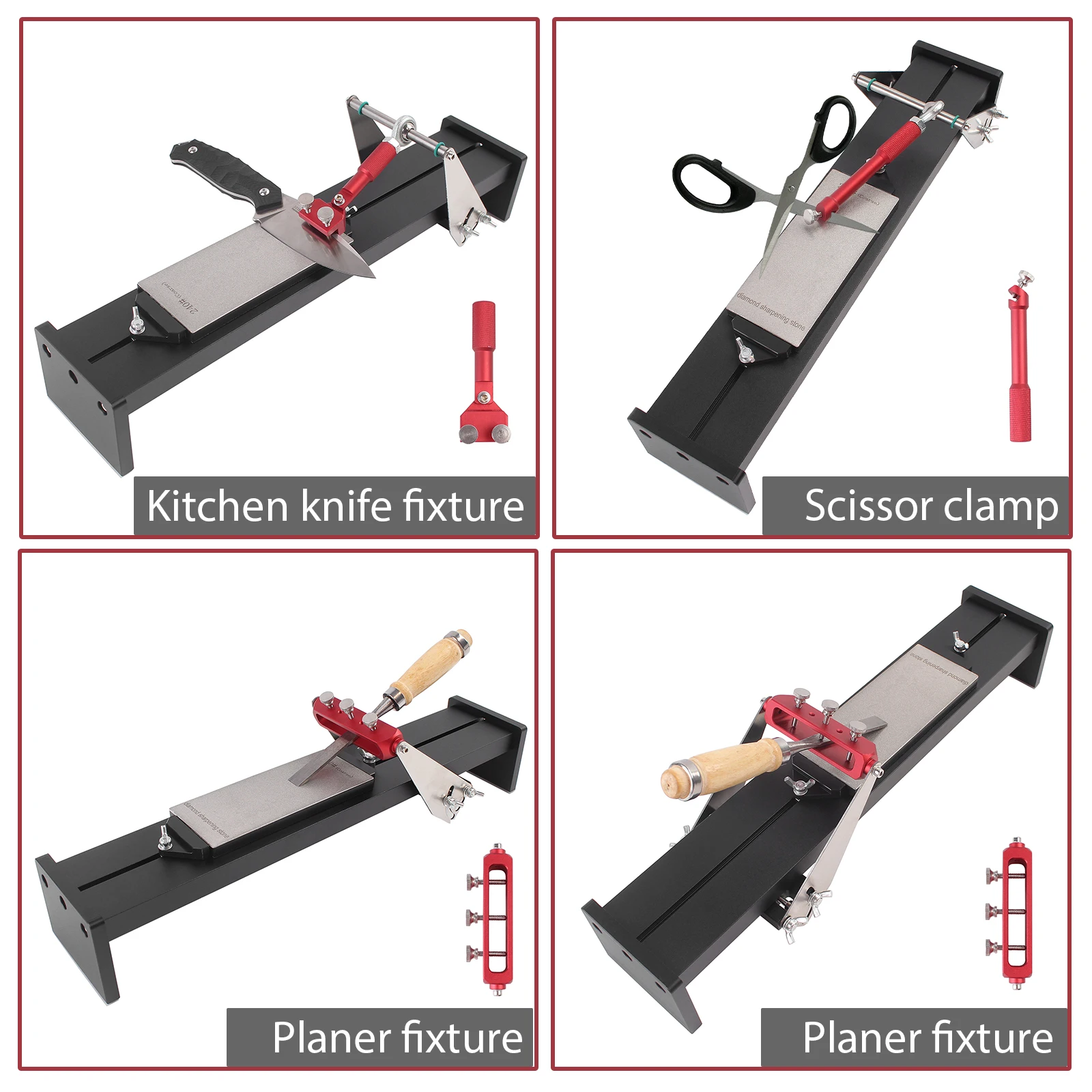 Imagem -05 - Fixed Angle Knife Sharpener Afiação Manual de Pedra de Amolar Holding Frame Cozinha Moagem Sistema para Tesouras Plaina Cinzel