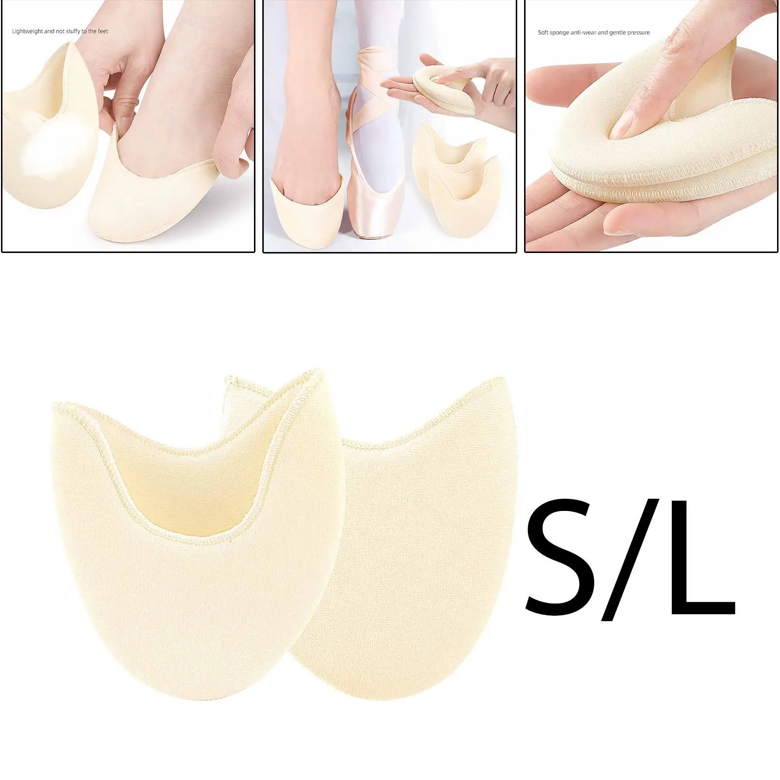 Almohadillas Suaves de Esponja para Puntas de Ballet, Protección de Media Suela para Zapatillas de Ballet, para Mujeres, Danza Profesional