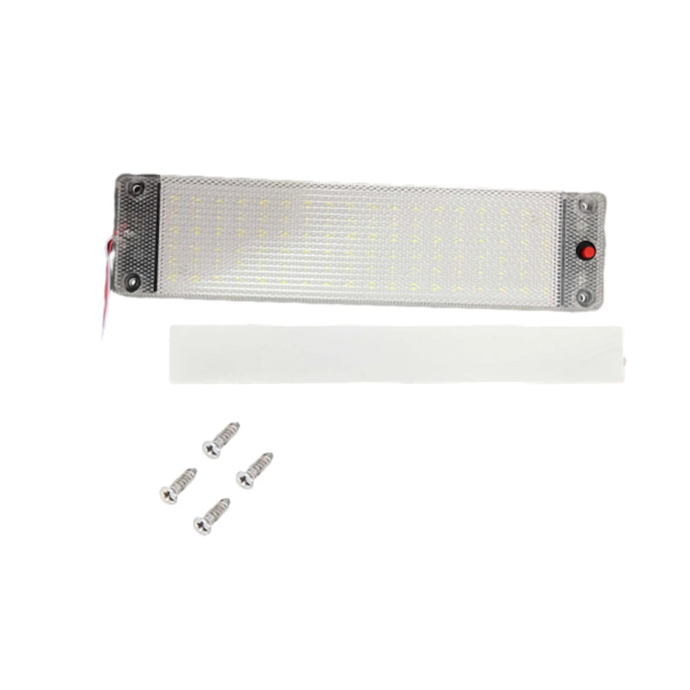 12V 24V 72 LED Bar Car Interior Light Lamp Strip Light Bar On/Off Switch for Van Lorry Truck Camper Caravan Camping Boat